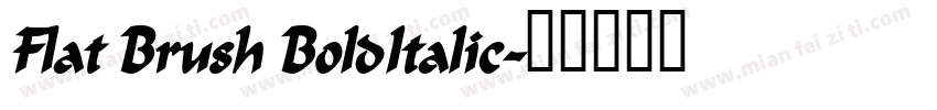 Flat Brush BoldItalic字体转换